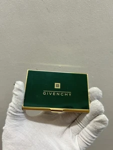 GIVENCHY Metal Card Case Wallet Navy Gold Color Used from Japan - Picture 1 of 5