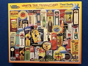 White Mountain Whats The Temperature 1000 Piece Jigsaw Puzzle Rare COMPLETE - Picture 1 of 8