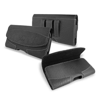 Funda de cuero XL lateral con clip para cinturón para Apple iPhone 16 15 14 Foto 1 de 4