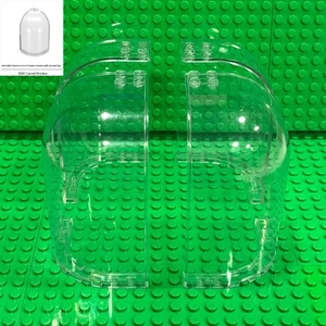 Lego Panel 6 x 6 x 9 Corner Convex with Curved Top (6002) Trans-Clear (Lot of 4) - Picture 1 of 6
