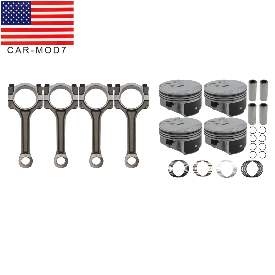 12578324 Pistons & Rings Connecting Rod Kit For Buick Chevrolet GMC Saturn 2.4L - Image 1 of 4