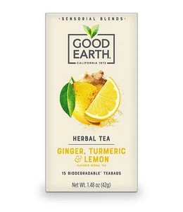 Good Earth Sensorial Blends Ginger Tumeric&Lemon Herbal Tea, 15 Ct - Picture 1 of 2