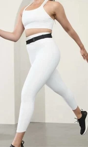 ATHLETA PACESETTER 7/8 TIGHT, taglia XL bianco nuovo bianco allenamento corsa - Foto 1 di 8