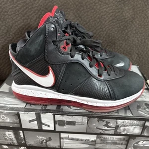 Nike Lebron 8 Black White Varsity Red Bred 2010 417098-002 Mens Size 9.5 Rare - Picture 1 of 9