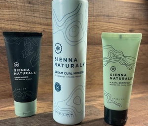Sienna Naturals H.A.P.I. Shampoo, Dream Curl Mousse Untangled Detangler Set 3 pc - Afbeelding 1 van 10