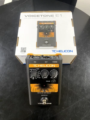 TC Helicon Voicetone E1 Vocal Effects Pedal & MCA100 Mic Control Adaptor - Image 1 of 3