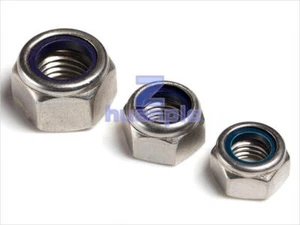 Edelstahl 10/20/50/100 Stck. M2,5 M3 M4 M5 M6 M10 Nylon Sicherungsmuttern - Bild 1 von 1
