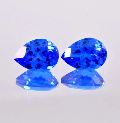 Flawless Natural Blue Tanzanite Loose Gemstone GIT Certified All Size Available - Image 1 of 4