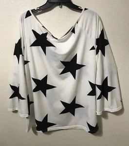 Long Sleeve Stars Knit Top Women Size XXL - Picture 1 of 3