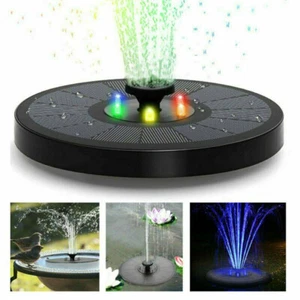 LED-Licht Solarpumpe Akku Springbrunnen Garten Teich Brunnen Teichpumpe Pool - Bild 1 von 10