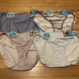 NWT 4 Vanity Fair String BIKINI Panties Illumination Nylon 18108 womens 8/XL - Picture 1 of 9