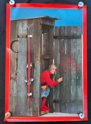 Vintage 80s LeLasso Ski Spender "Sexy Girl on Toilet" Poster Advertisement - Image 1 of 4