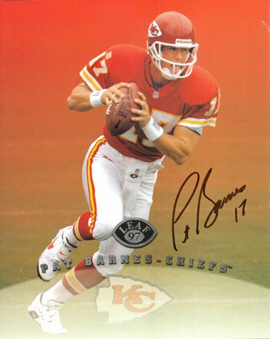 PAT BARNES - Football Player - Kansas City Chiefs - Autograph Photo Cover
