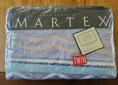Martex Twin Sheet Set 180 Percale Cotton Poly Blend Rock Hill Multicolor - Image 1 of 2