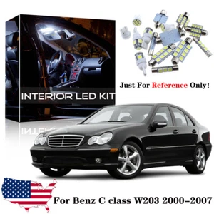 15Pcs White Interior LED Light Bulbs Kit For Mercedes Benz C class W203 2000-07 - Picture 1 of 12