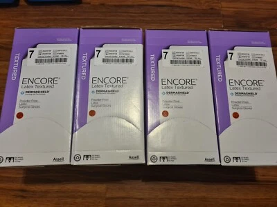 200 pares de guantes quirúrgicos de látex texturizados DermaShield sin polvo Encore 7 Foto 1 de 3