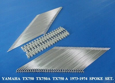 Fit YAMAHA TX750 TX750A TX750 A 1973-1974 F & R SPOKE SET 72Pcs. JAPAN  [mi1029] - Image 1 of 4