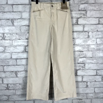 Pantalón MADEWELL NUEVO CON ETIQUETAS $108 Petite Emmett 2.0 pierna ancha pana natural talla 26P NN254 Foto 1 de 4