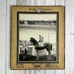Monmouth Park  Oceanport,NJ HORSE RACING PHOTO VTG 40s Boo Wilson J. Stout Casue - Picture 1 of 12