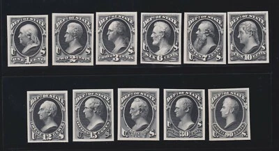 US O57TC4a-O67TC4a State Dept Official ATL Trial Color Proof Black VF-XF SCV$502 - Image 1 of 2
