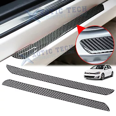 Door Plate Scuff Sill Carbon Fiber Anti Scratch Protector Sticker For Volkswagen - Image 1 of 4