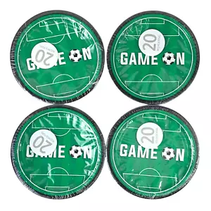 80 Pcs Soccer Party Disposable Tableware Small Plates 7-inch - Picture 1 of 3