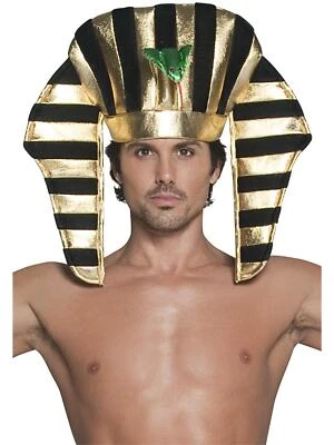 Pharaoh Headpiece Gold Egyptian Legends Halloween Fancy Dress Costume Accessory - image 1 of 2