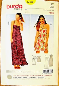 BURDA MUSTER 6537 KLEIDER JUNGE MISSES GRÖSSEN 6 8 10 12 14 16 NEU UNGESCHNITTEN - Bild 1 von 2