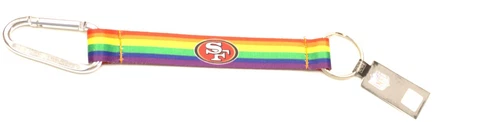 NFL Rainbow Pride Carabiner Lanyard Keychain Cover