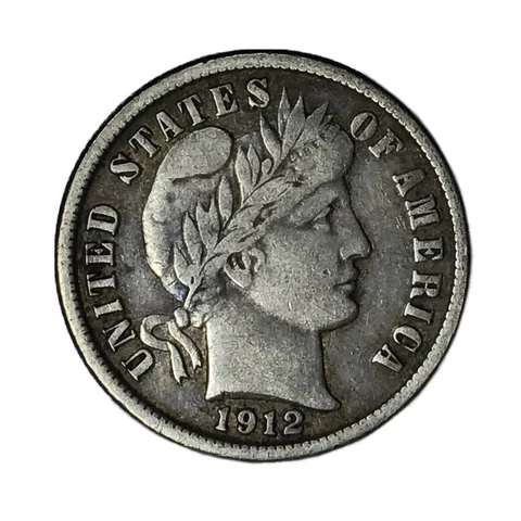 1912-D 10C Barber Dime XF Details # Cover