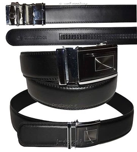 cinturón de cuero para hombre talla M cuero genuino cinturón negro cinturón de bloqueo rápido para hombre - Imagen 1 de 12
