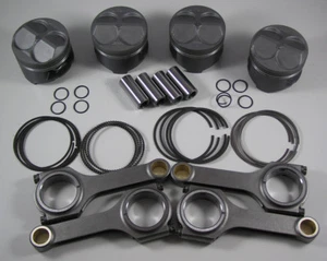JDM NIPPON RACING 84MM FLOATING B16B CTR PISTONS RINGS SCAT RODS PCT B20 VTEC - Picture 1 of 5