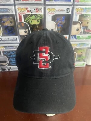 San Diego State Aztecs Black Strapback Hat / Cap By Zephyr  - Image 1 of 4