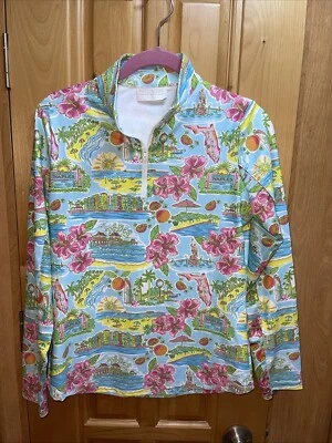 Smith & Quinn GOLF Estampado Top Kaeli Personalizado Ava 1/4 Cremallera Pullover Nápoles XS Foto 1 de 3