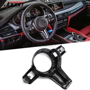 Carbon Steering Wheel Cover Trim For BMW X5 X6 F15 F16 X5M X6M F85 F86 2015-2019 - Picture 1 of 9