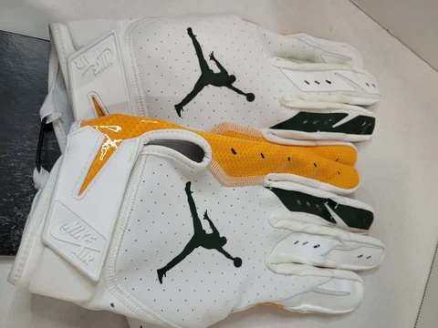 Nike Jordan Vapor Jet 5.0 Green Bay Packers NFL Football Gloves Men's Size XXL Cover