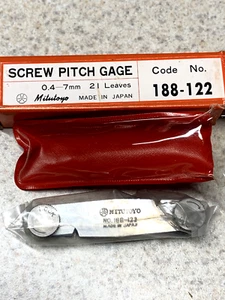 Machinist Tools: Mitutoyo Screw Pitch Gage 188-122 (NOS) - Picture 1 of 3