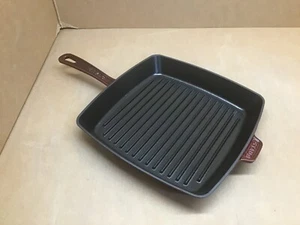 Staub Cast Iron 12-inch Square Grill Pan - Grenadine - Picture 1 of 7