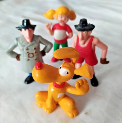 VINTAGE LOT INSPECTOR GADGET & FRIENDS  PLASTIC ACTION FIGURES 7cm BANDAI 1982 - Image 1 of 4