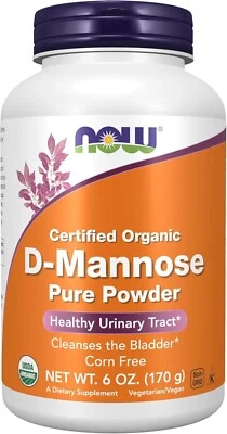 BRAND NEW + SEALED-NOW Foods D-Mannose Powder, 6 oz. | Made in USA - Image 1 of 4
