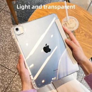 Premium Quality iPad Protective Case With Pencil Holder Transparent Standable - Picture 1 of 22