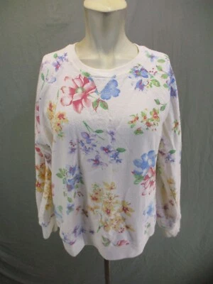 Pullover BLAIR Talla S Mujer Multicolor Floral Mezcla Algodón Cuello Redondo 5BL18 Foto 1 de 4