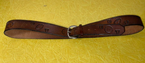 Handmade Leather NCAA University of Tennessee Belt Size 40 Volunteers Cover
