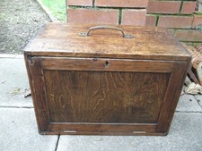 Vintage woodworking/engineering wood lockable cabinet/tool box - 6 drawer