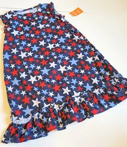 Gymboree Girl 10-12 4th of July Stars Nightgown Pajamas NWT PJs Winter Navy - Picture 1 of 3