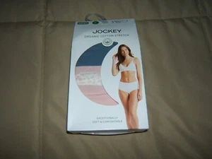 Lote de 3 Calzoncillos Modernos Jockey Para Mujer Algodón Elástico Orgánico Talla L Nuevos con Etiquetas - Imagen 1 de 3