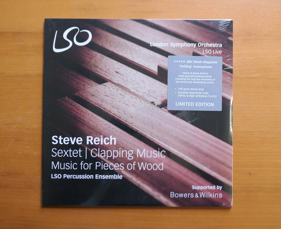 Steve Reich Sextet etc LSO Percussion Ensemble Limited Edition 180g Vinyl *NEW* - Image 1 of 2