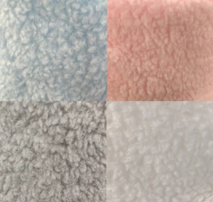 Faux Sheepskin Plain Sherpa Fabric - Multiple Lengths & Colours - A1296 - Picture 1 of 5