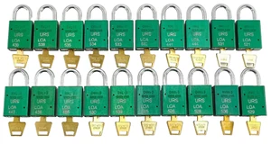 LOTE DE 20 CANDADOS DE SEGURIDAD DE ALUMINIO ANODIZADO AMERICAN LOCK A1105GRN etiquetado de bloqueo - Imagen 1 de 5