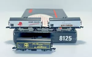 Z Scale Marklin 8125 "The Sprits Of France" 3 Box Car Set Original Box *RARE* - Picture 1 of 15